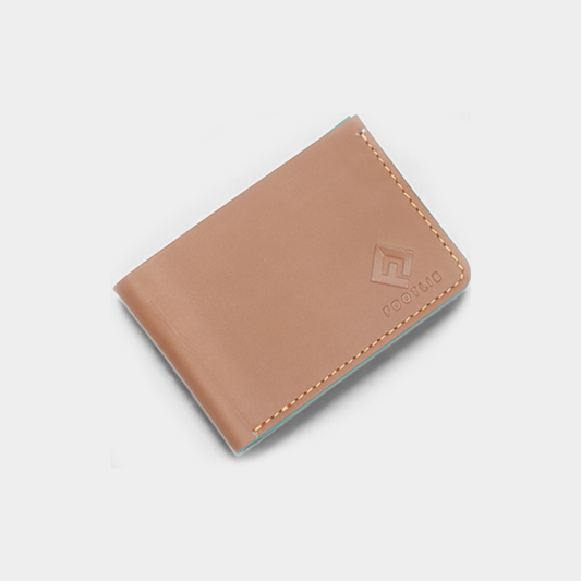 Dual-Tone Soft Genuine Tan Leather Wallet