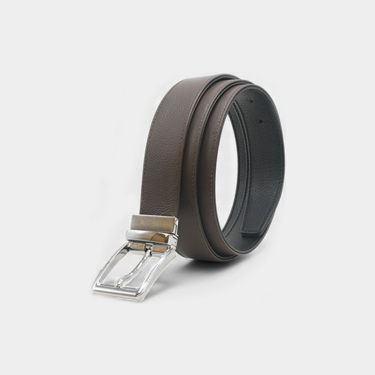 Premium Black & Dark Brown Reversible Leather Belt – FTB-BUILD