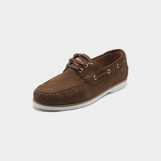 Men's Espresso Sued Leather Boat Shoe - FT04-0301