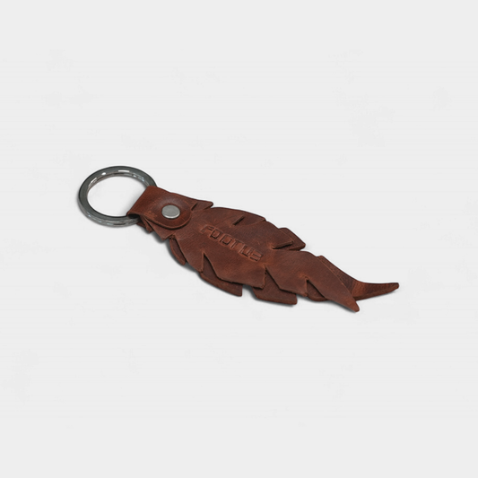 Handmade Classic Brown Leather Keychain