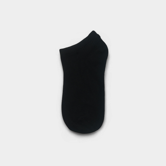 Unisex Plain Black Sneaker Socks – FTS04