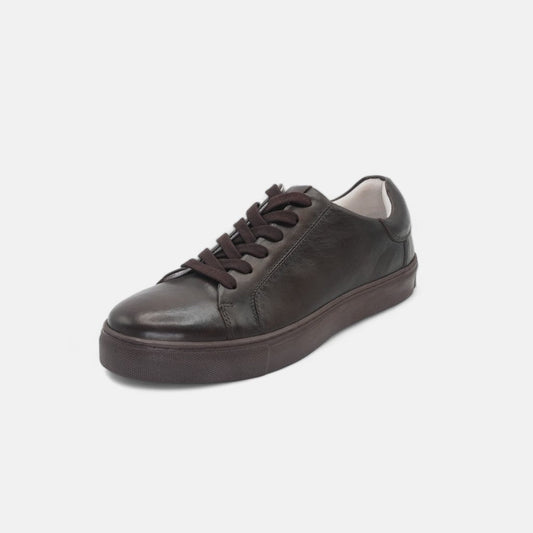 Men's Brown Leather Sneakers - FT05-1410