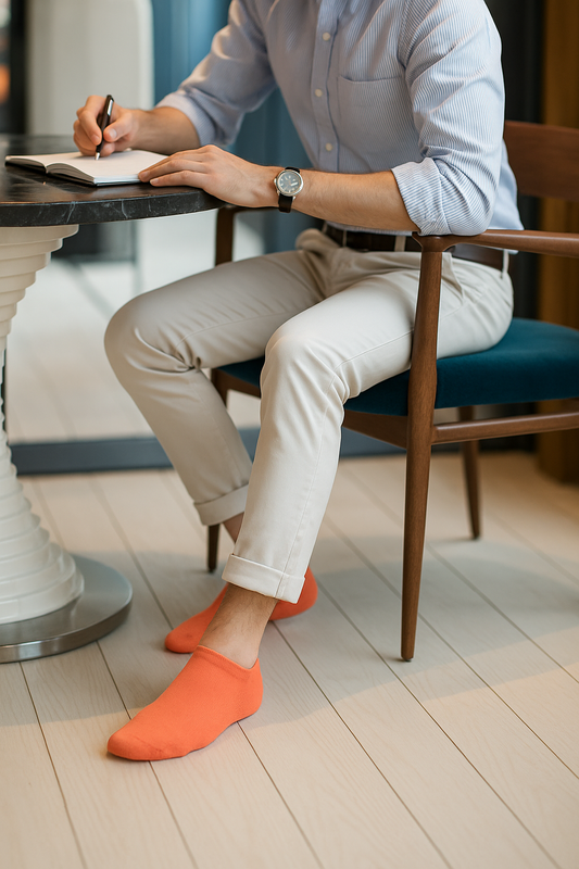 Unisex Plain Georgia Peach Sneaker Socks – FTS04