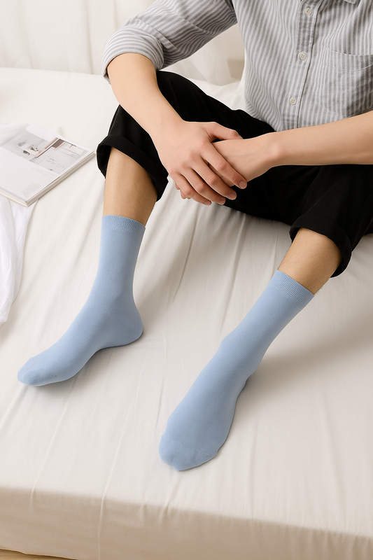 Men’s Blue Aura Casual Cotton Socks – FTS05