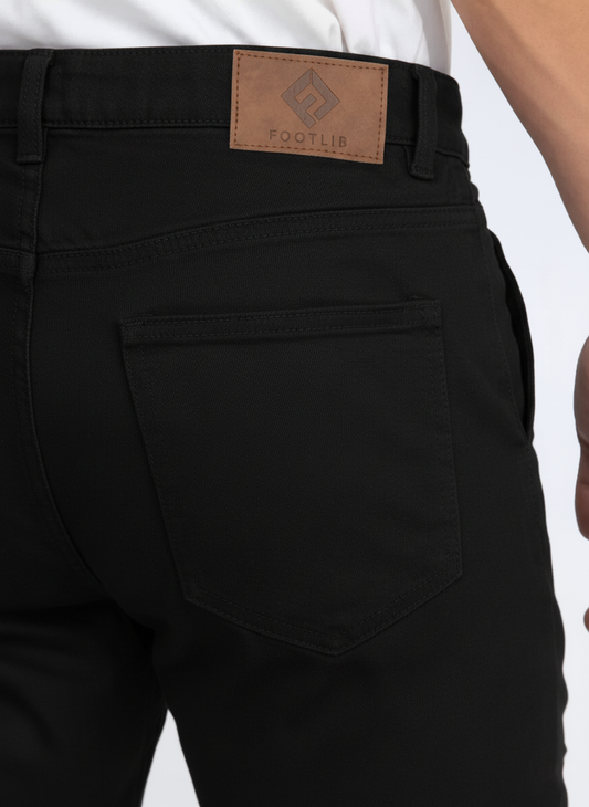 Men’s Black Stretch Twill Chinos – FTT-7575-0925