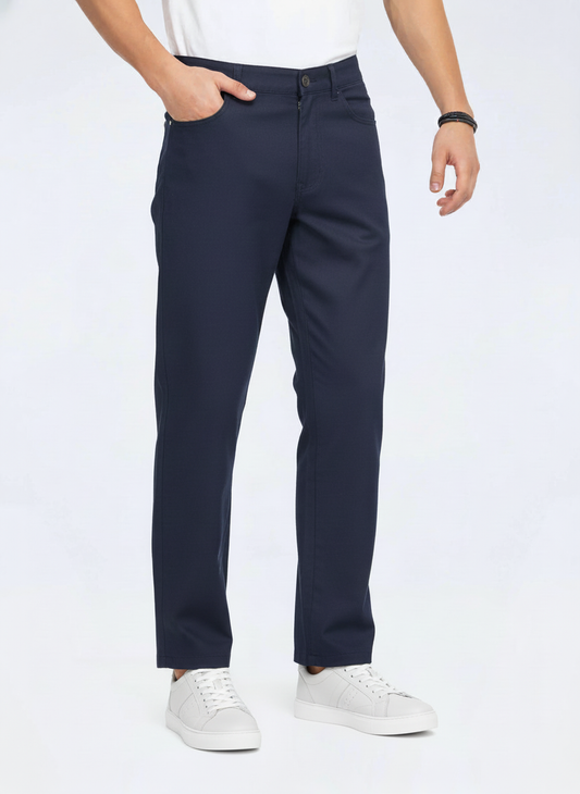 Men’s Navy Stretch Twill Chinos – FTT-7575-0925