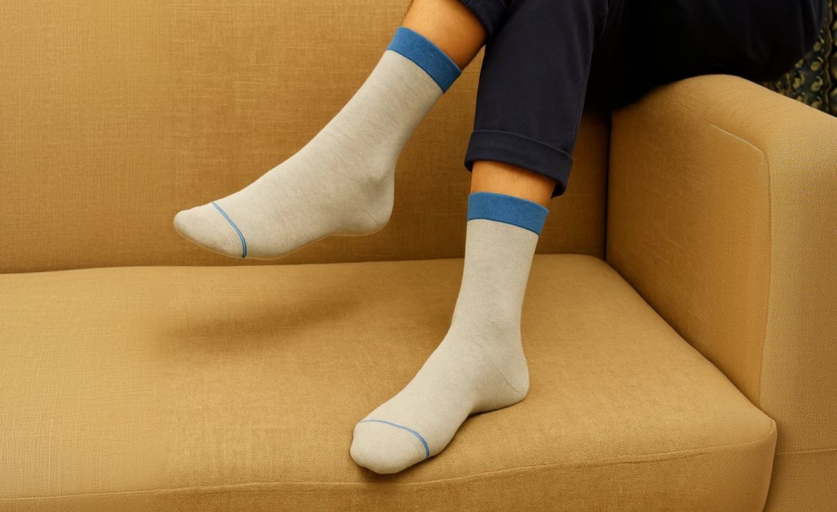 Grey Cuff Socks