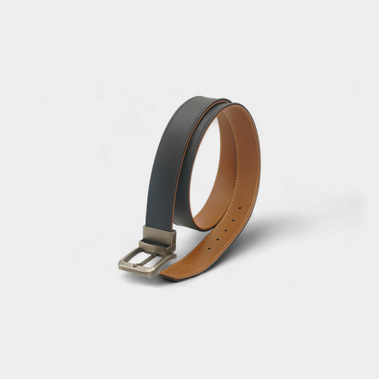Premium Black & Mustard Reversible Leather Belt – FTB-BUILD