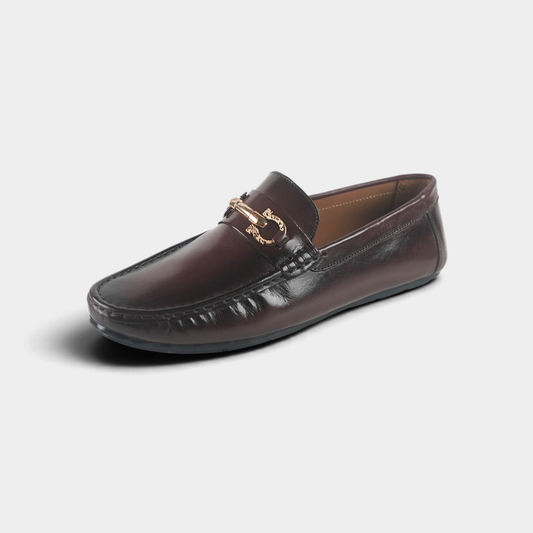 Men’s Brown Leather Horsebit Loafers – FT03-002