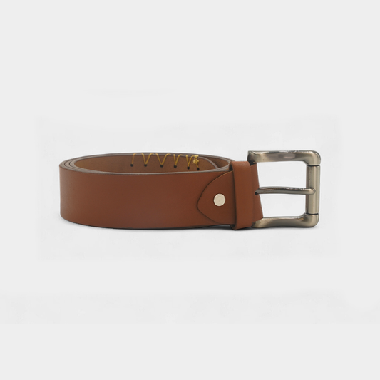 Tan Genuine Leather Belt Cross Stitch – FTB-GL1