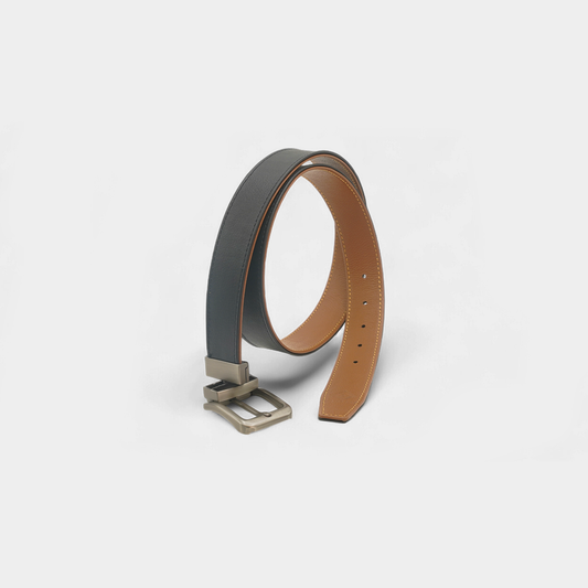 Premium Black & Mustard Reversible Leather Belt – FTB-BUILD