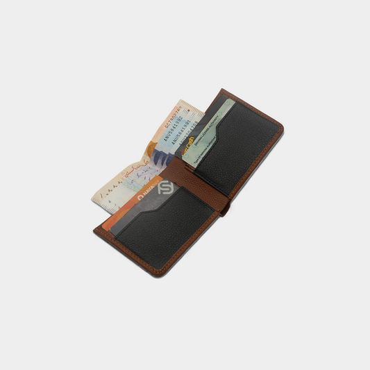 Classic Textured Genuine Tan Leather Bi-Fold Wallet