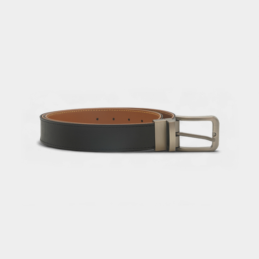 Premium Black & Mustard Reversible Leather Belt – FTB-BUILD