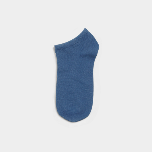 Unisex Plain Prision Blue Sneaker Socks – FTS04