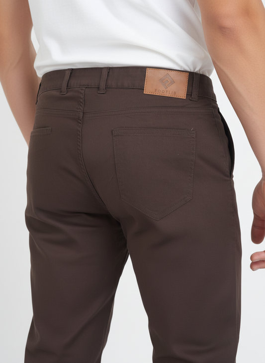 Men’s Khaki Stretch Twill Chinos – FTT-7510-0925