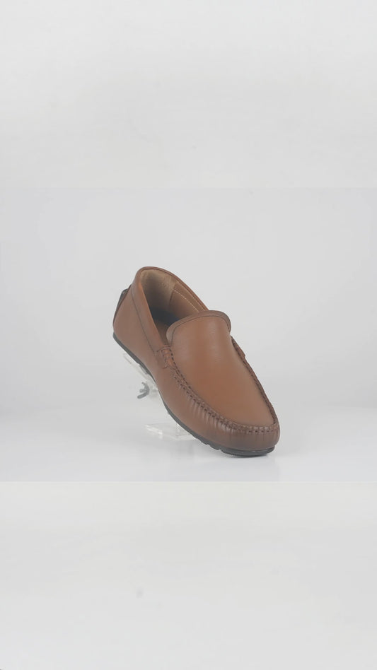 Men’s Tan Leather Penny Loafers – FT03-0207
