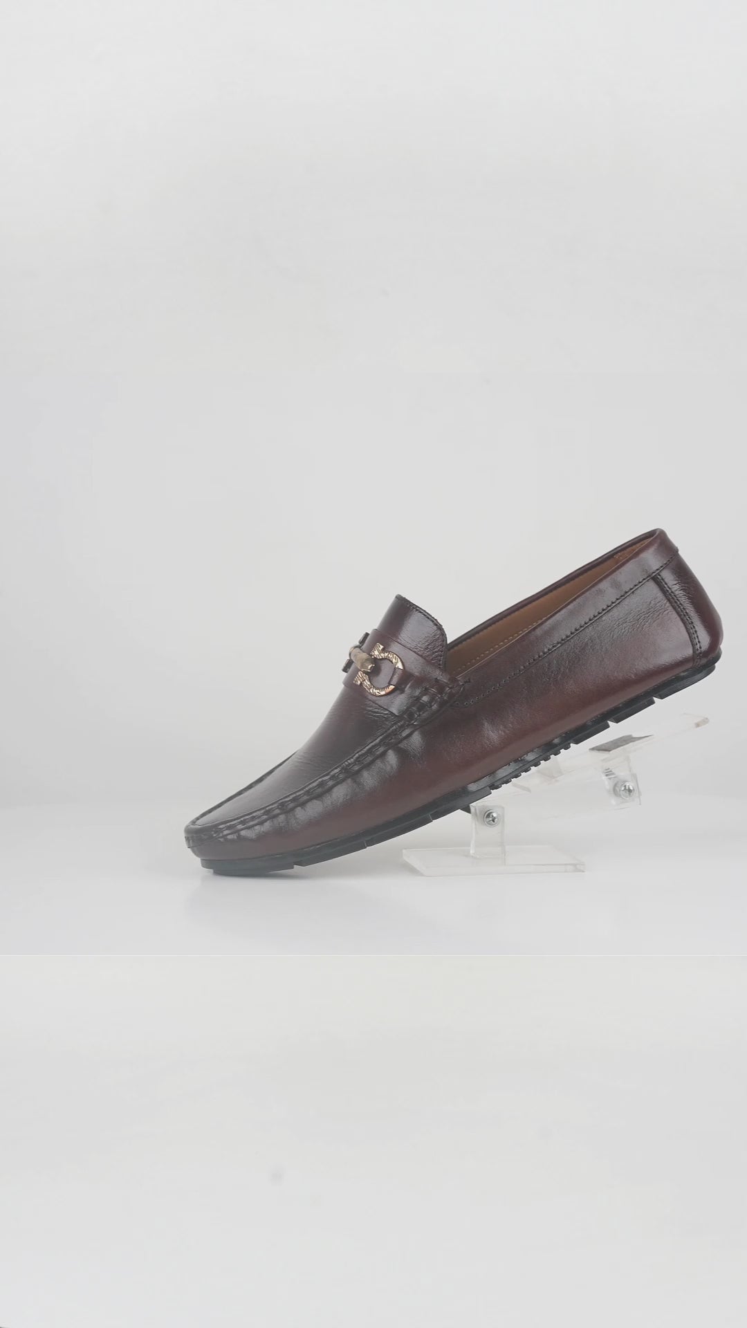 Men’s Brown Leather Horsebit Loafers – FT03-002