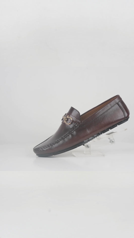 Men’s Brown Leather Horsebit Loafers – FT03-002